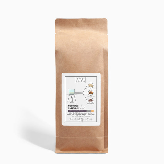 Morning Mycelium: Lion’s Mane & Chaga coffee blend 16oz