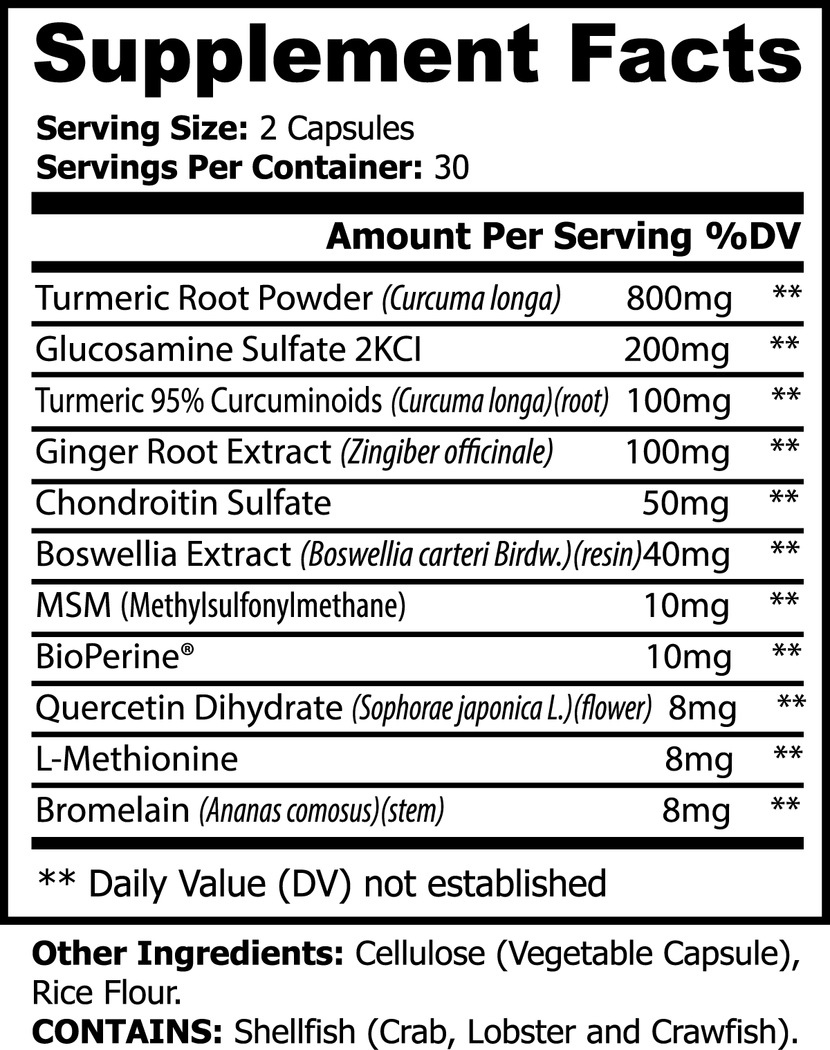 Turmeric-HF: holistic health complex